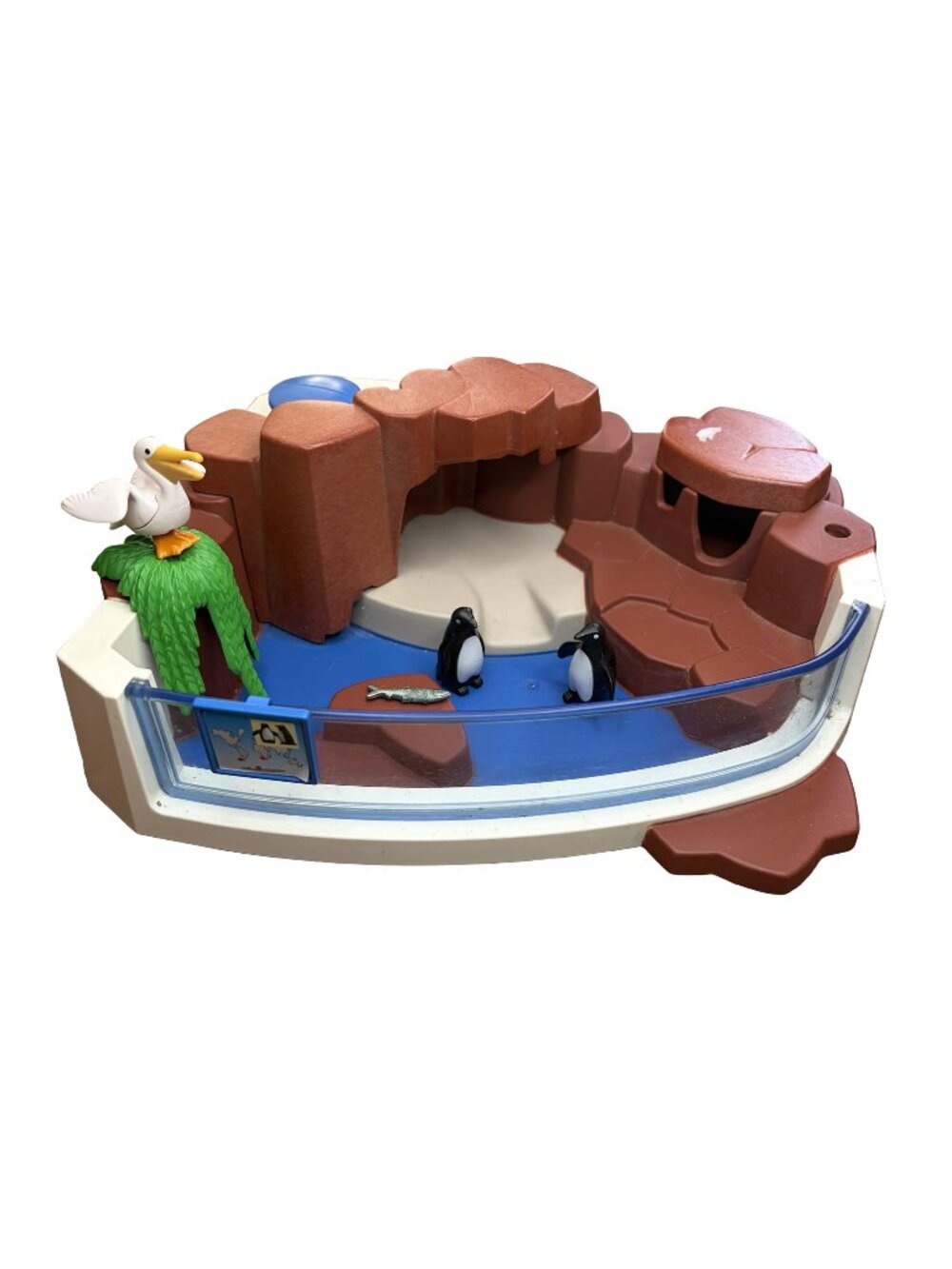 Playmobil 4462 Penguin Pool Habitat Enclosure 2007 w/ Penguins Pelican